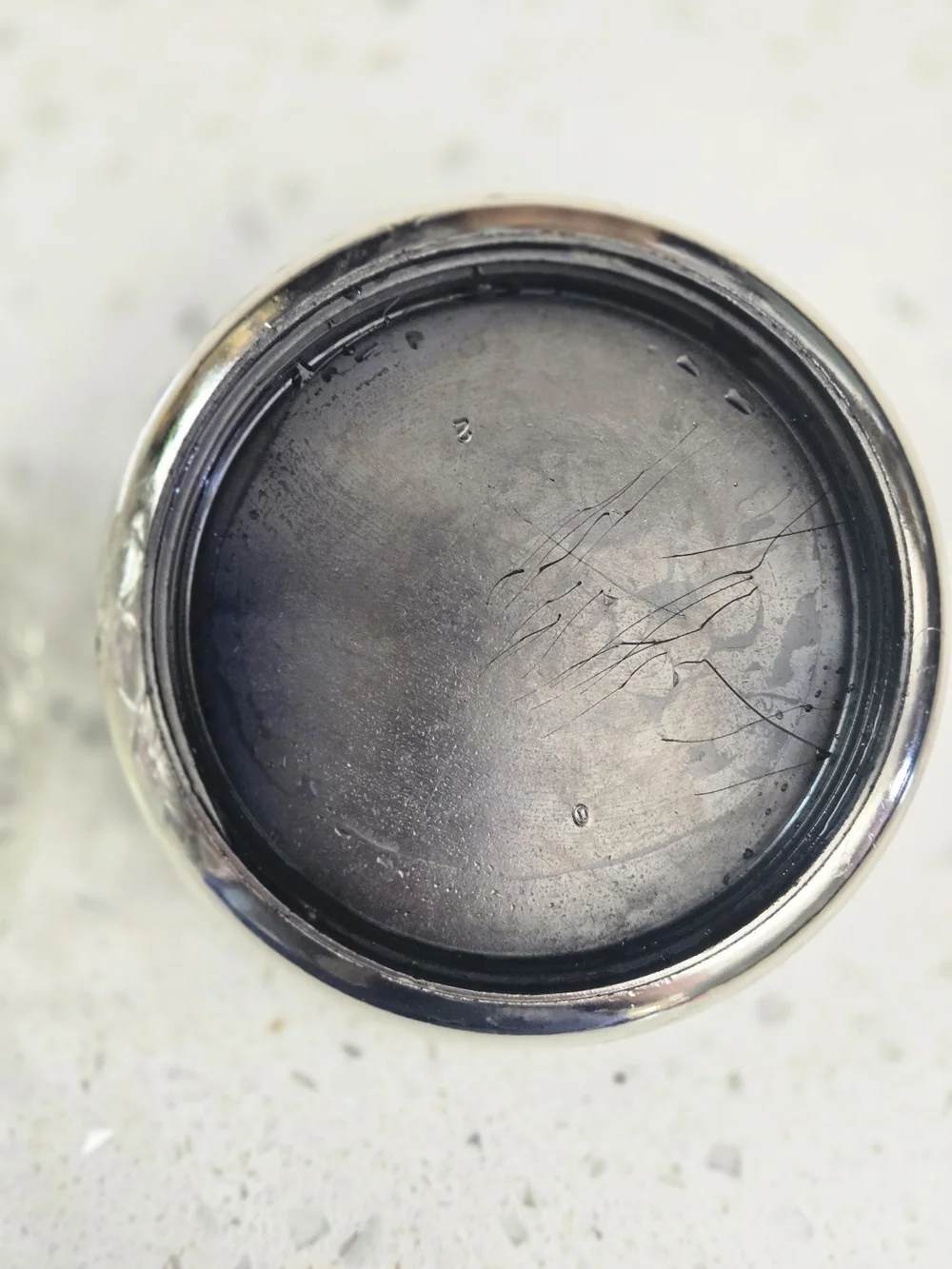 Vintage Avon Vanity Jar Glass With Embossed Patterned Silver-tone Lid